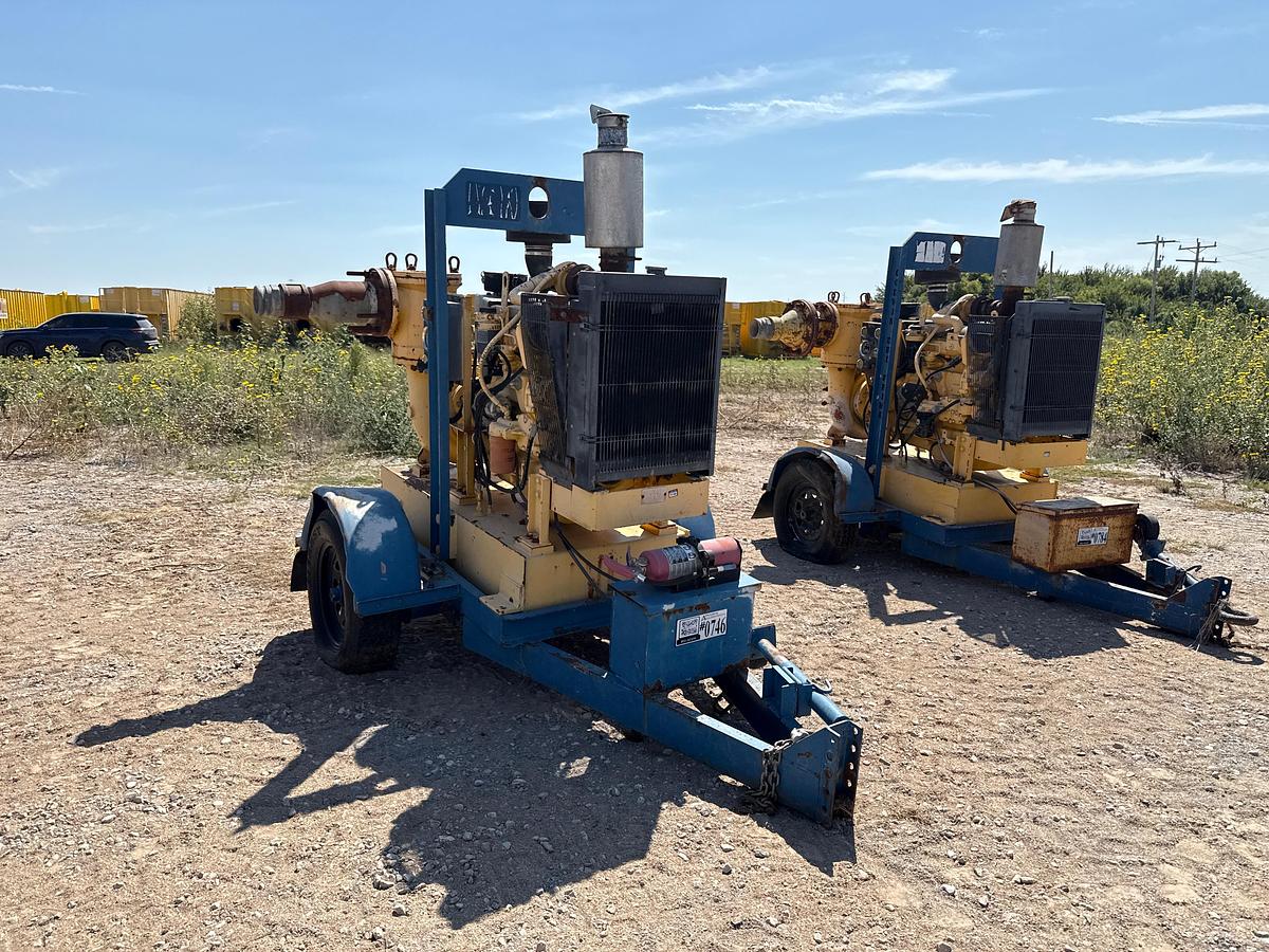 Used Godwin Transfer Pump with a John Deere 4.5L Diesel on a Trailer