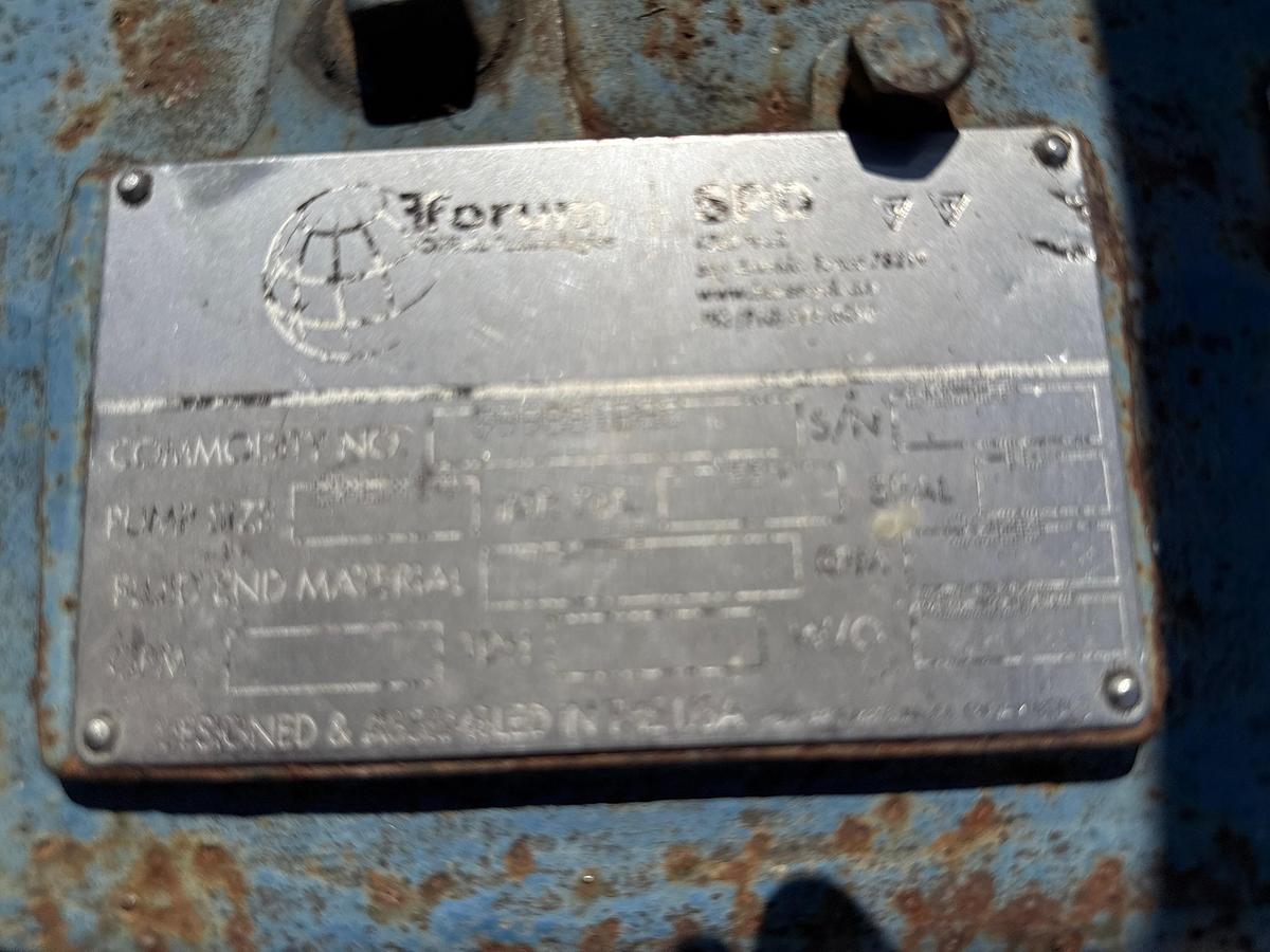 Used Forum 8x6x14 Transfer Pump With a Baldor T30 75 Horsepower Electric Motor