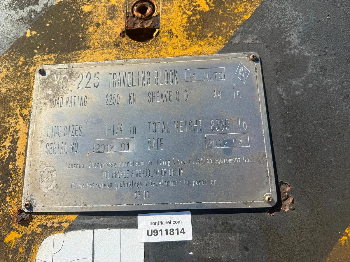 Used 225-Ton Traveling Block (UNUSED)