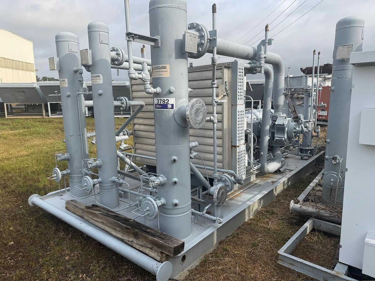 Used Electric Natural Gas Compressor Skid with Separator and Aftercooler