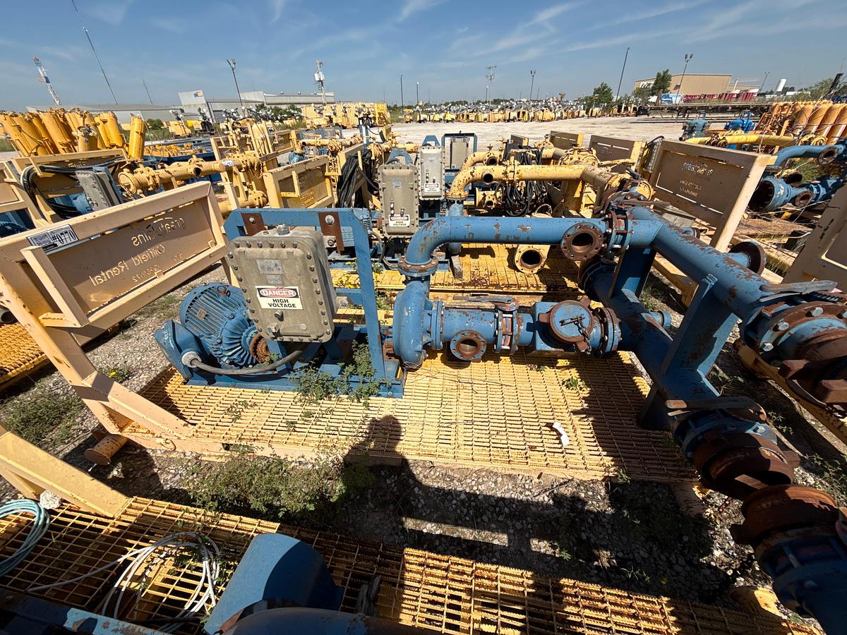 Used Mission 8x6x14 Transfer Pump With a Worldwide 75 Horsepower Electric Motor on a Skid