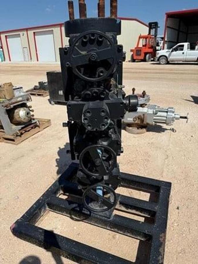 Used 2017 RAM International 4-1/16 15K WP Quad Hydraulic BOP, Skidded