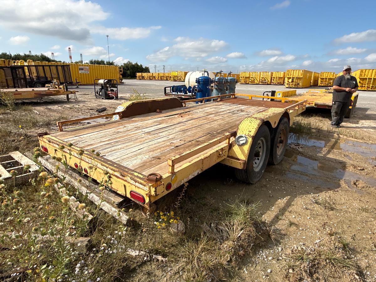 Used 18ft Wooden Deck Flatbed Trailer