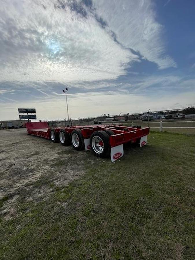 Used 2010 Load King Tri/A, 4th Axle Flip Folding Neck Gooseneck Lowboy Trailer