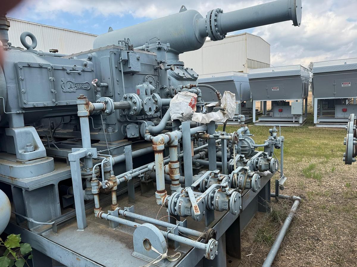 Used 2014 Ariel Reciprocating Natural Gas Compressor Skid with Pulsation Bottles