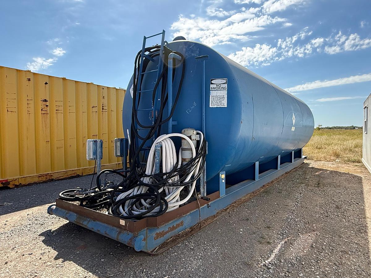 Used J & J Steel 10,000 GAL Skidded Fuel Tank