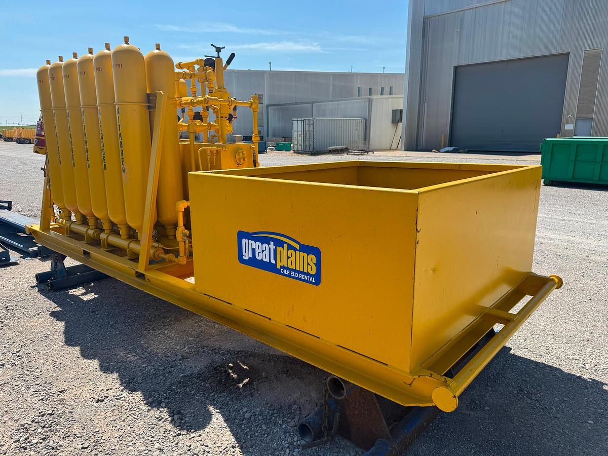 Used 2012 Advanced Pressure 6-station 120-Gallon Accumulator with BEAR triplex Pump Hatz Diesel Engine-