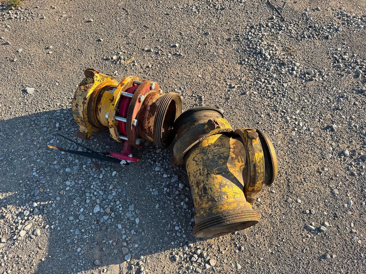 Used (3) steel tubs; assorted DSAs-Elbows-Industrial Heavy-Duty Pipe Wye Fittings