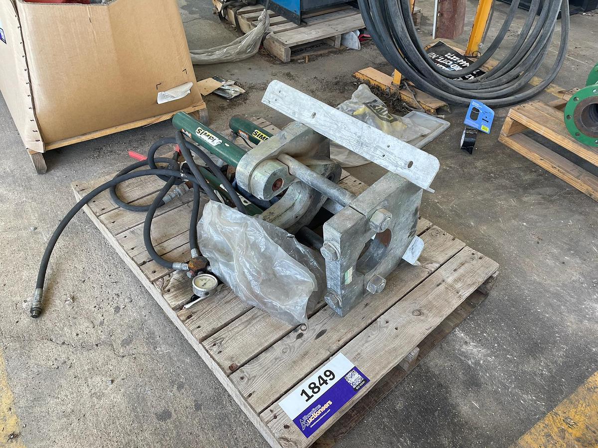 Used Simplex 10,000lb Hand Pump Hose Crimping Machine