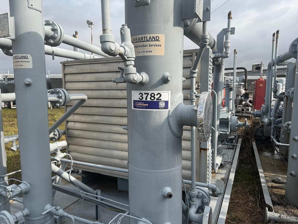 Used Electric Natural Gas Compressor Skid with Separator and Aftercooler