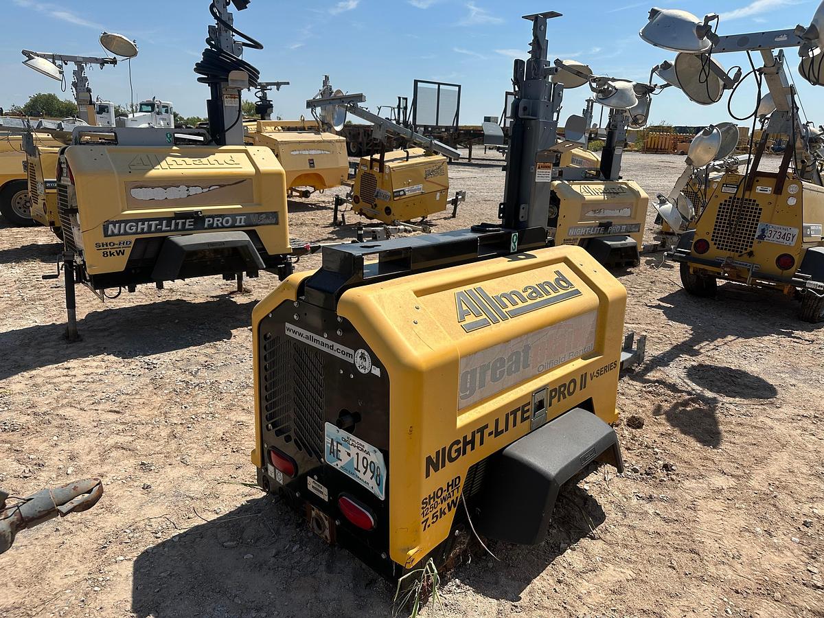 Used Allmand Night-Lite Pro 2 7.5kw Light Plant with Kubota Engine and Pancake Generator, Inoperable,