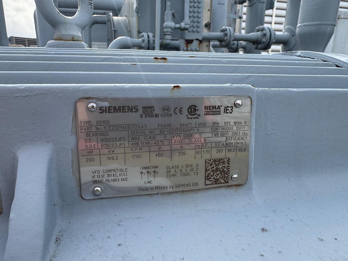 Used Electric Natural Gas Compressor Skid with Separator and Aftercooler