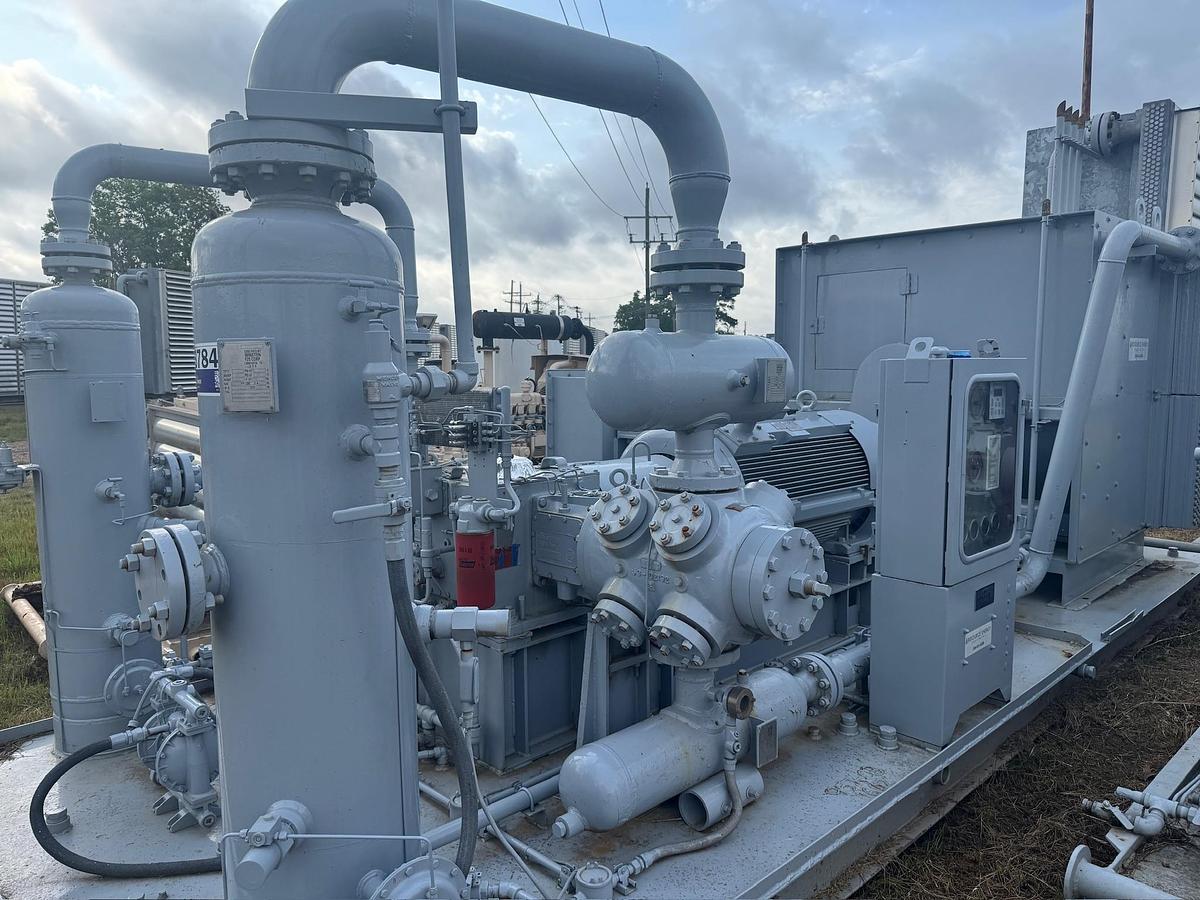 Used 2008 ETR Electric Reciprocating Natural Gas Compressor Skid with Aftercooler & Separator