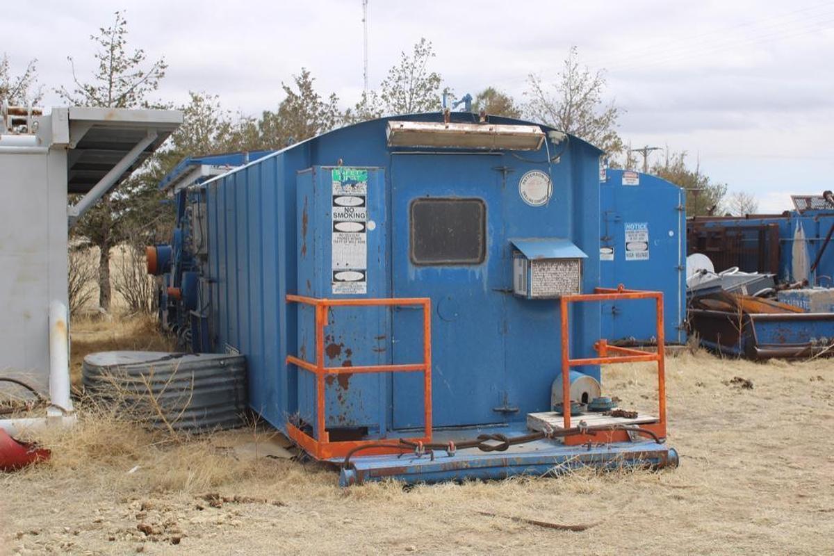 Used 8'W x 28'L Doghouse with Knowledge Box, Lockers, Bench Storage, Lights, Heater, Skidded