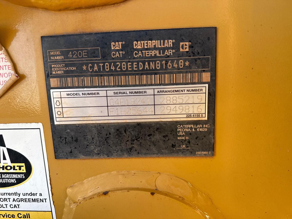 Used CAT 420E Backhoe with a CAT ACERT