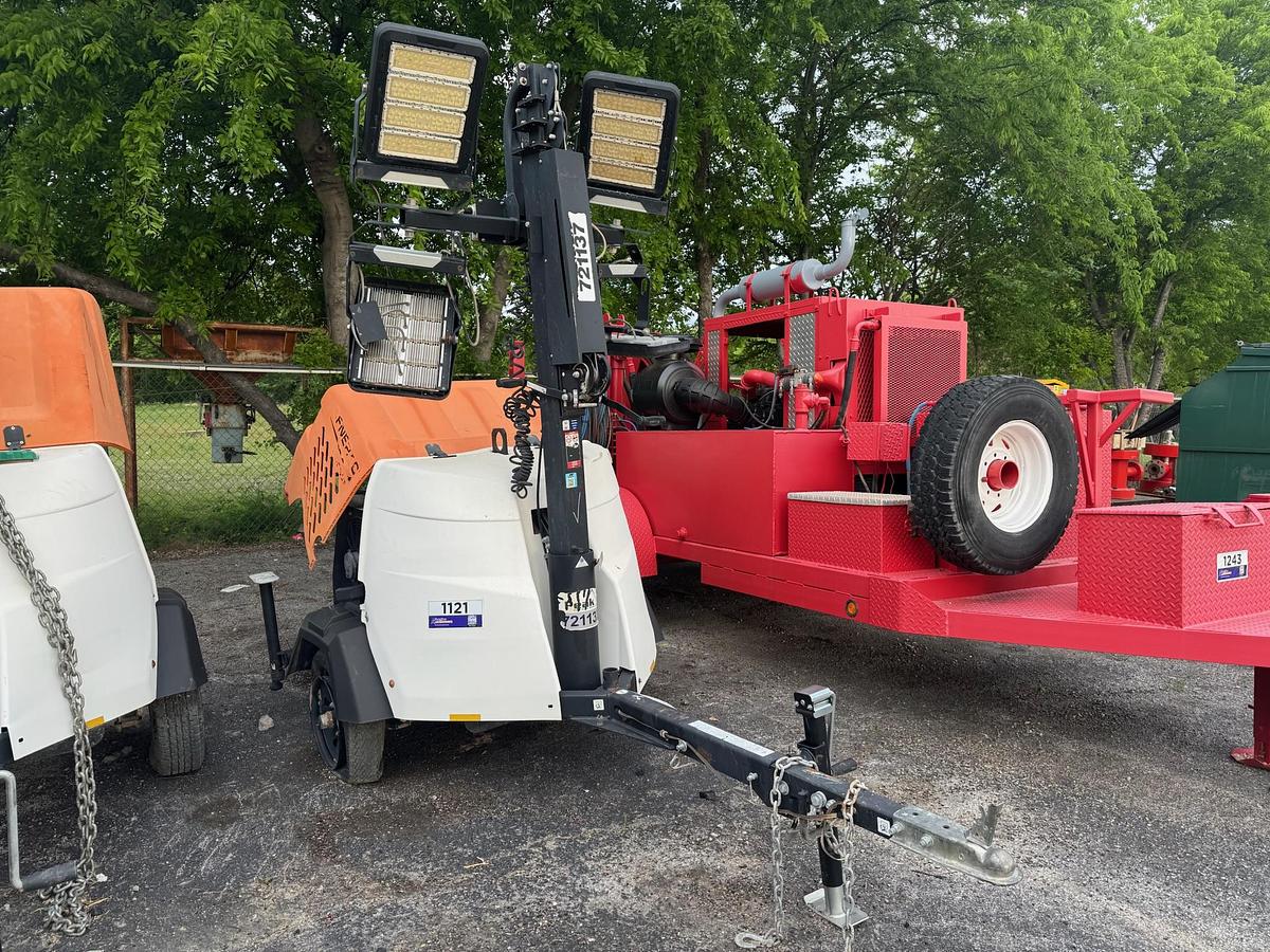 Used 2018 Generac MLT6SMD 6KW S/A Bumper Pull LED Light Tower