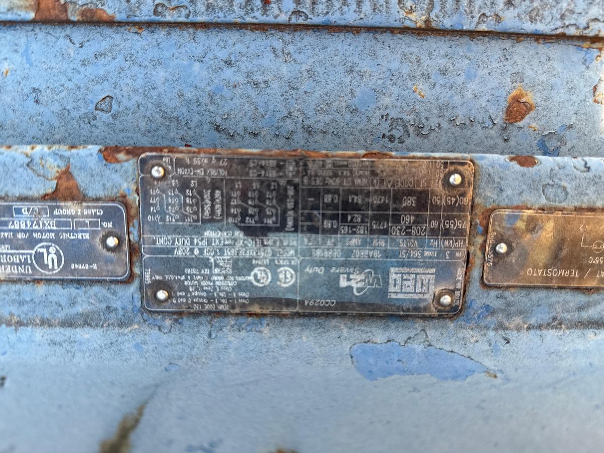 Used WEG 75 Horsepower Electric Motor
