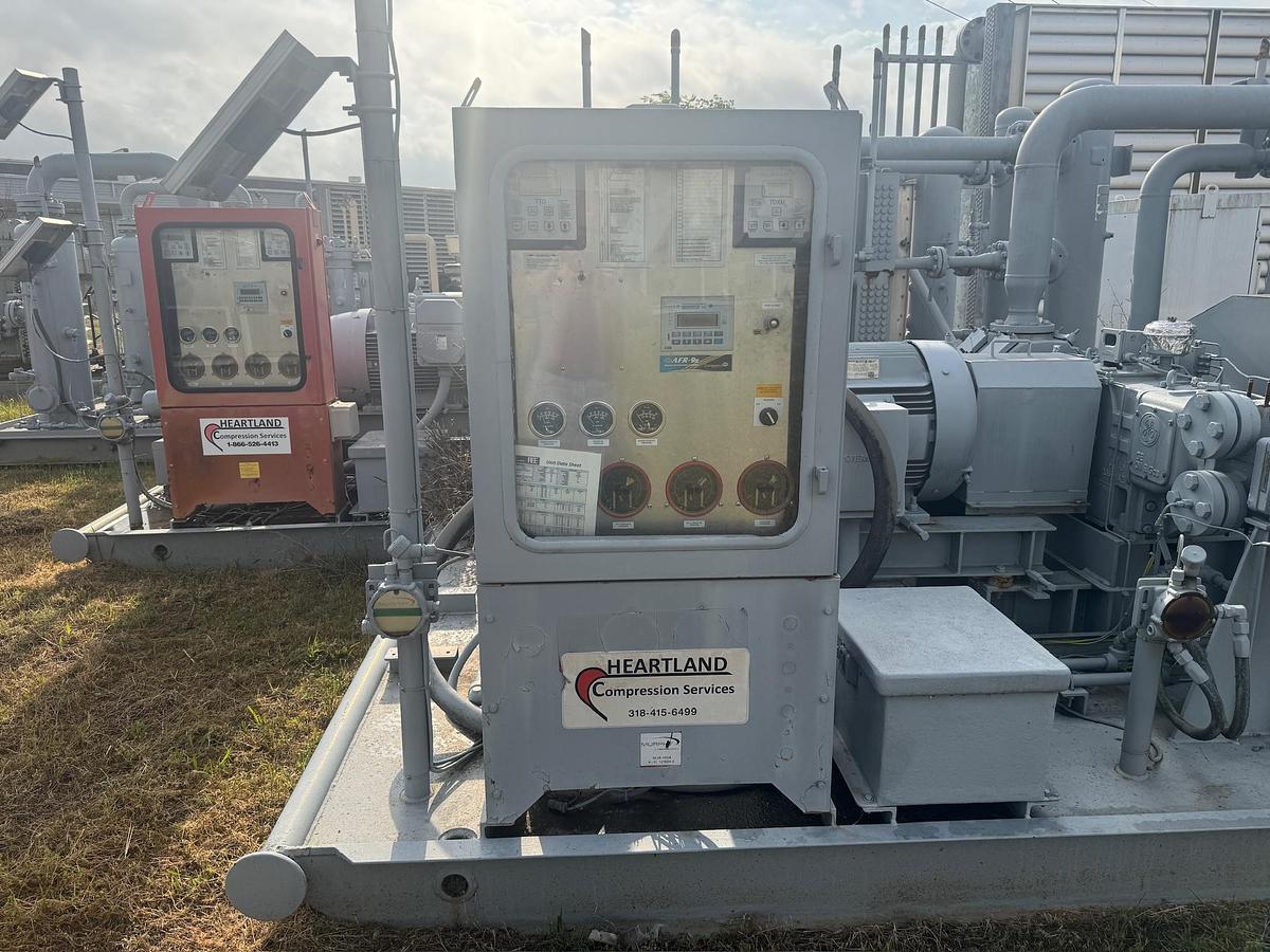 Used Electric Natural Gas Compressor Skid with Separator and Aftercooler