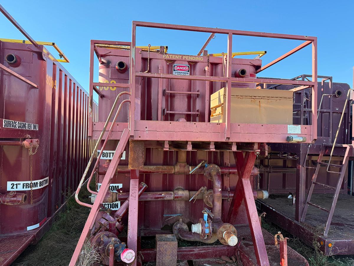 Used 440 BBLS Trailer Mounted Open Top Frac Tank