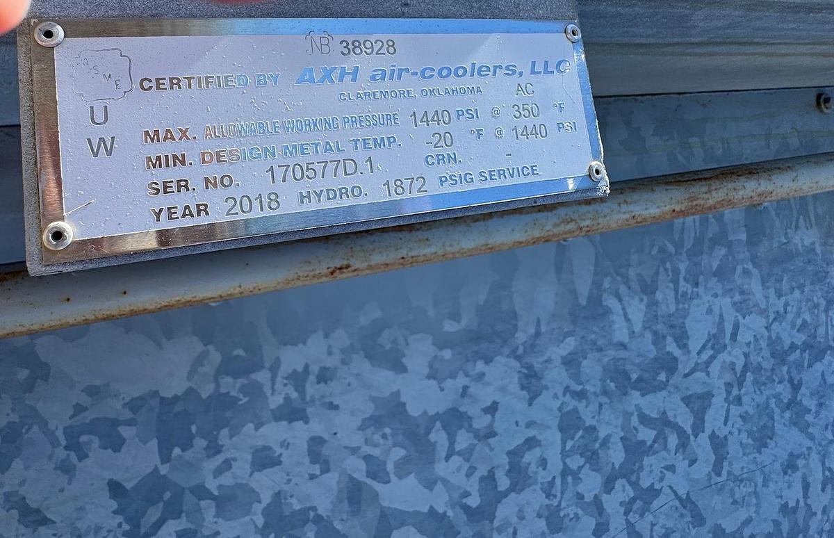 Used AXH 120-VVF Air-Cooled Heat Exchanger (Fin-Fan / Gas Aftercooler)