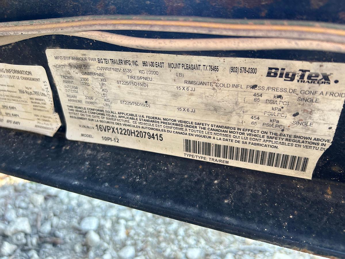 Used 2017 Big Tex Pressure Washer Trailer