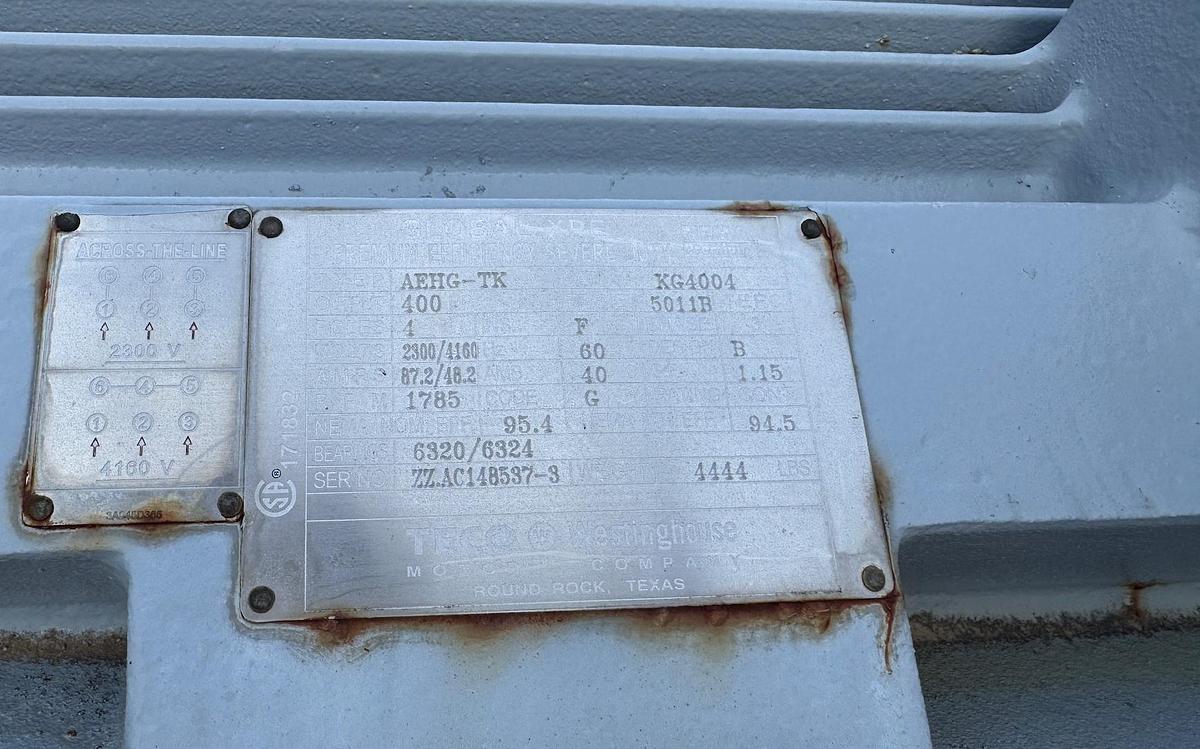 Used 2008 ETR Electric Reciprocating Natural Gas Compressor Skid with Aftercooler & Separator