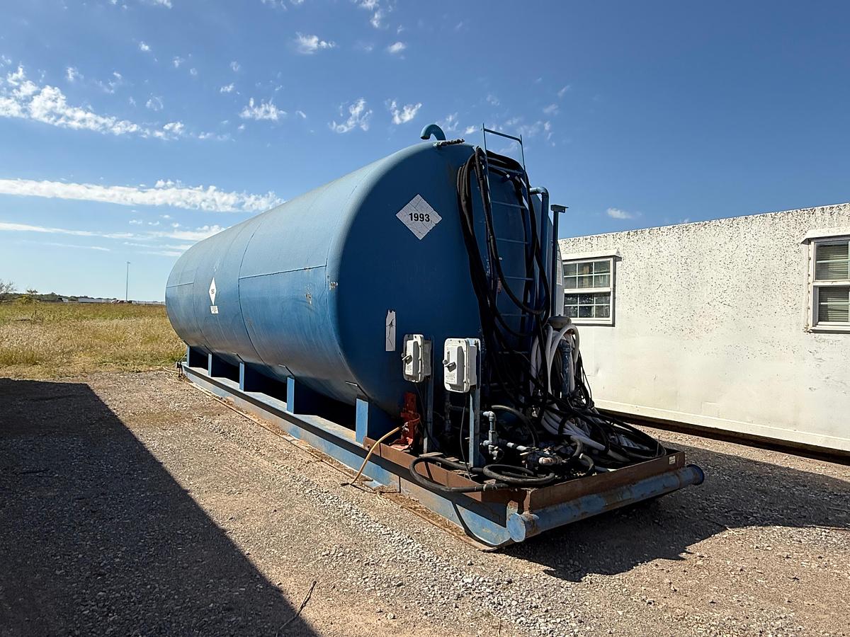 Used J & J Steel 10,000 GAL Skidded Fuel Tank