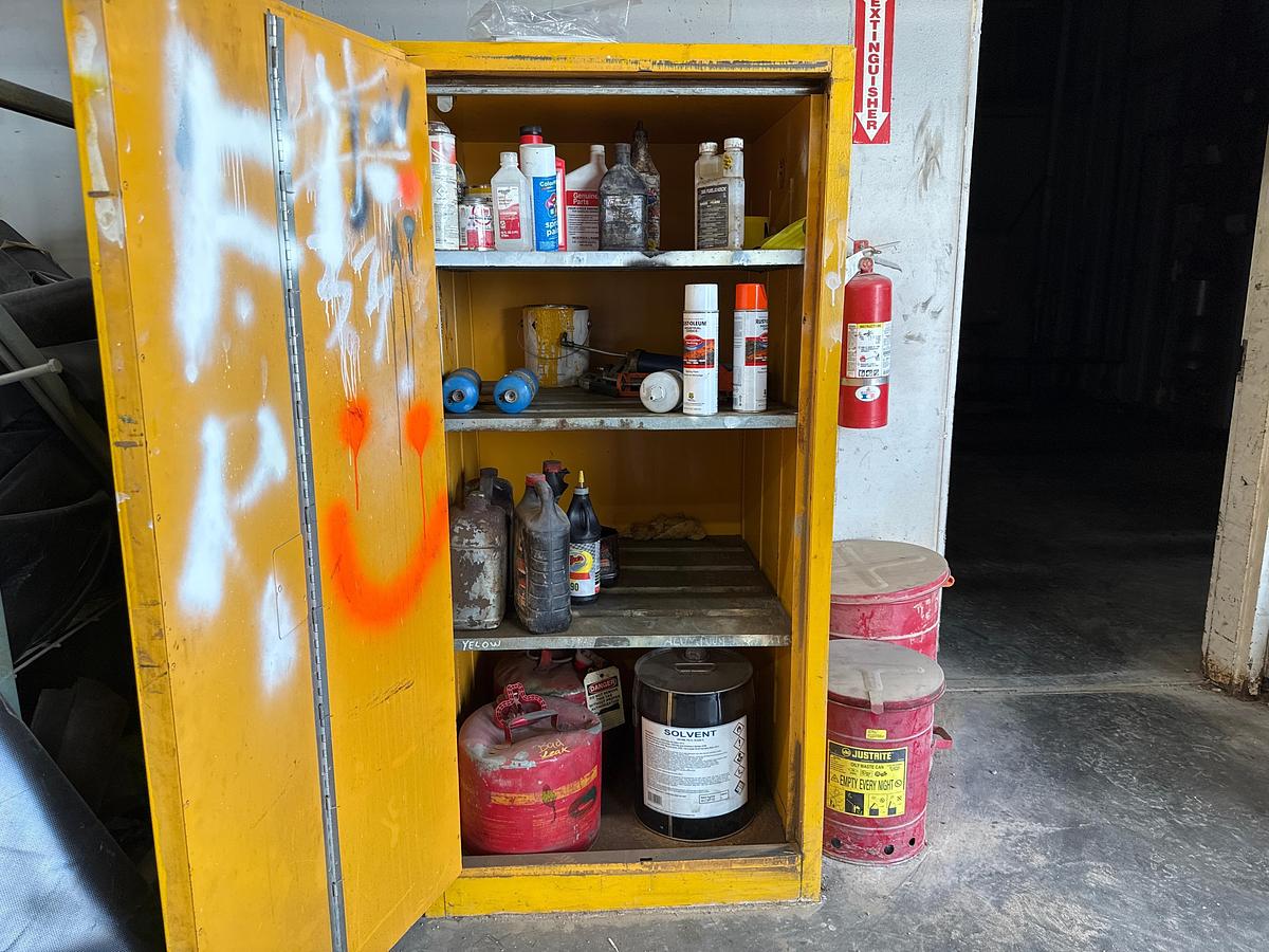 Used Flammable Cabinet with Additional Contents