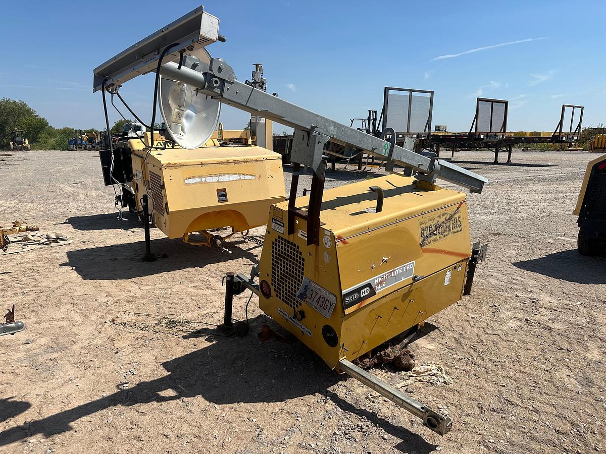Used Allmand Night-Lite Pro nl8 8kw Light with Cat Engine, Inoperable, Missing Wheels.