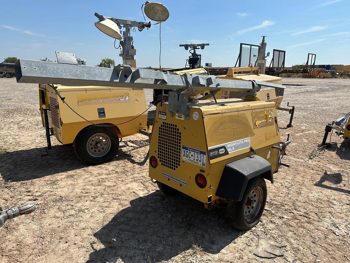 Used Allmand Night-lite Pro nl8 8kw Light Plant with Cat Engine and Pancake Generator, Inoperable.
