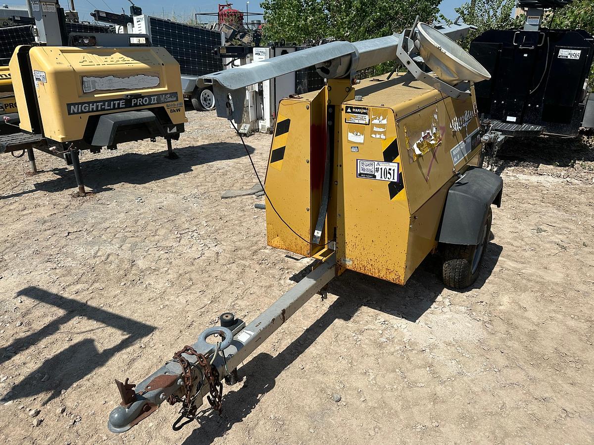 Used Allmand Night-lite Pro nl8 8kw Light Plant with Cat Engine and Pancake Generator, Inoperable.