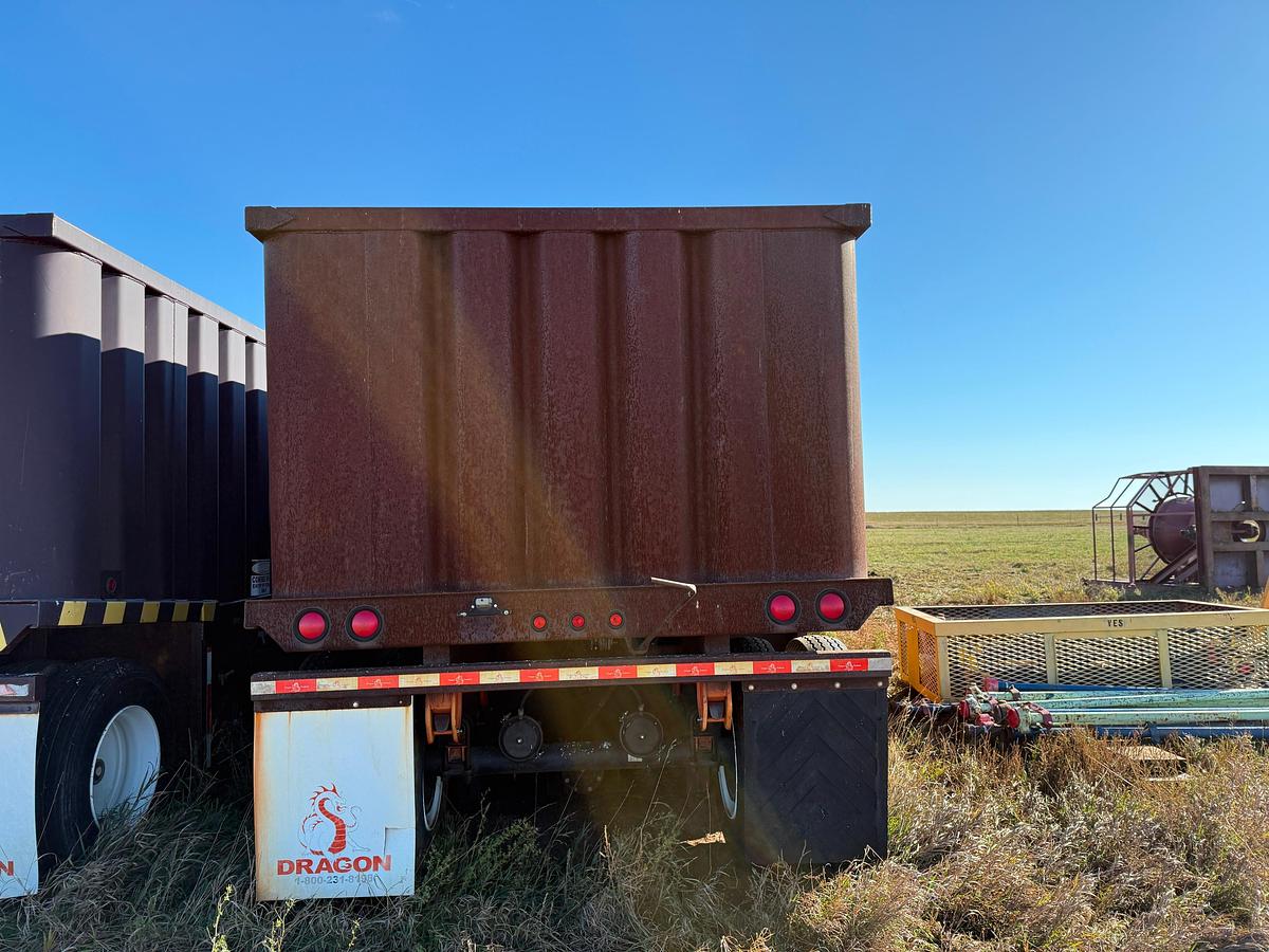 Used 550 BBL Trailer Mounted Open Top Frac Tank