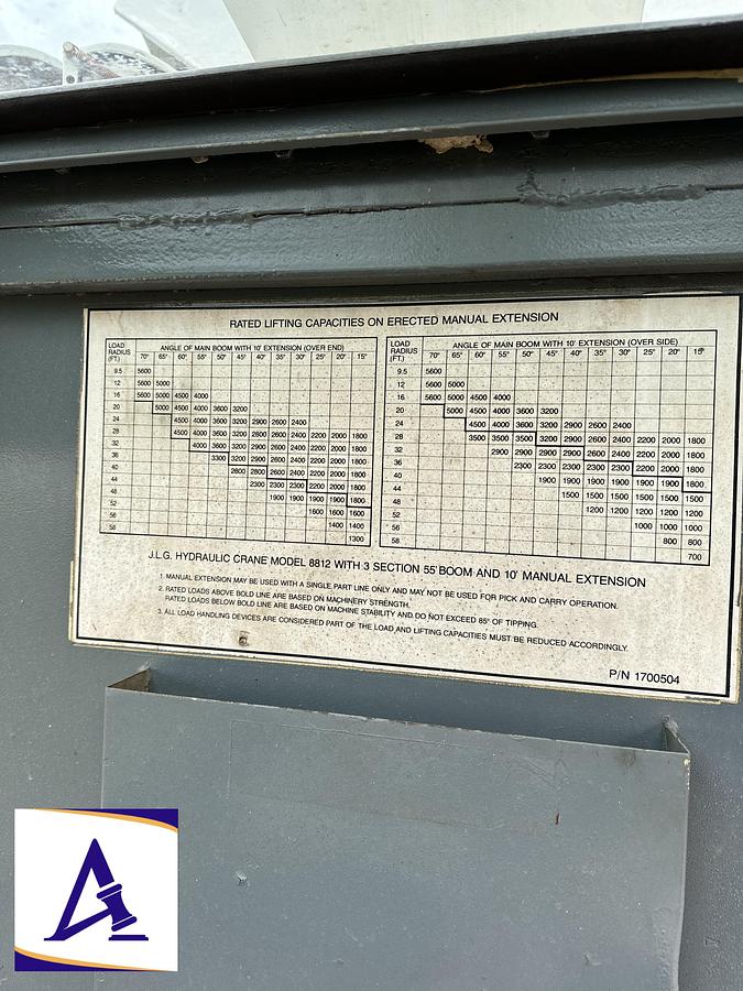 Used 1984 JLG 8812 55' Boom 10' Jib