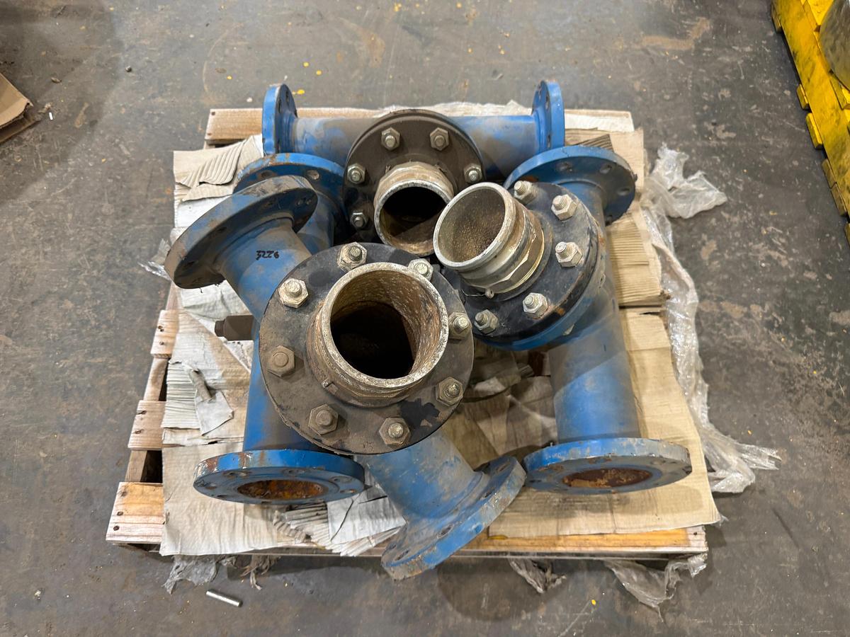 Used (4) Industrial Flanged Pipe Fittings