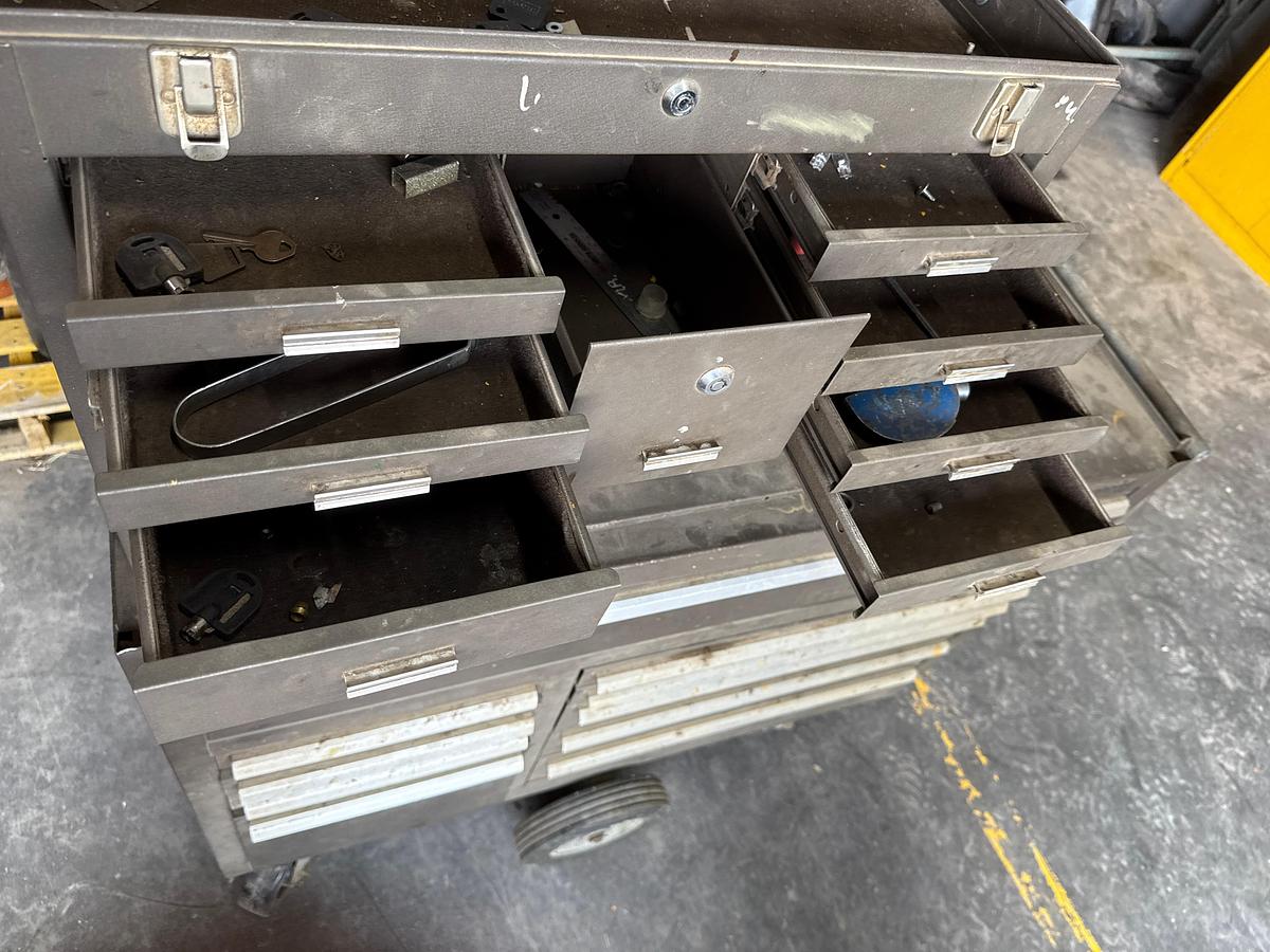 Used Kennedy Tool Box with Miscellaneous Tools