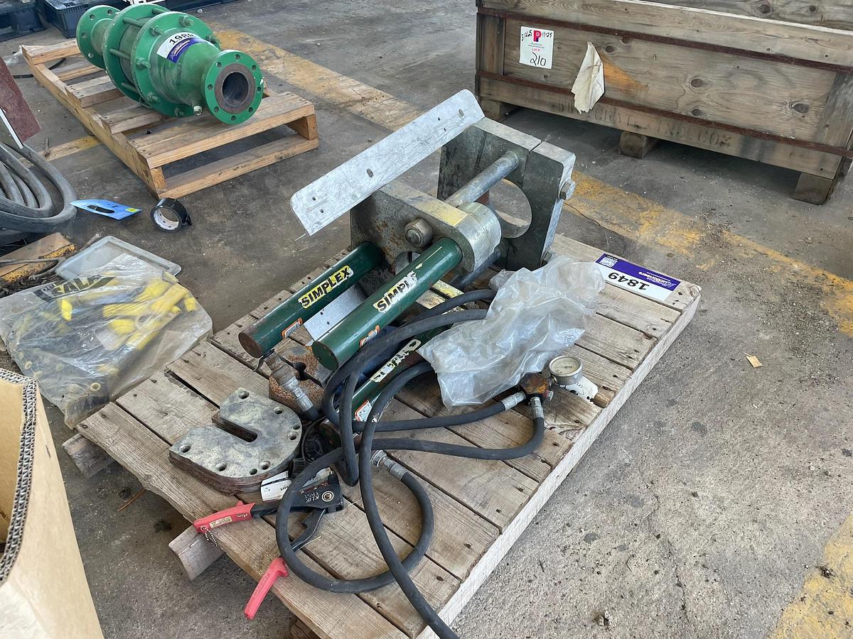 Used Simplex 10,000lb Hand Pump Hose Crimping Machine
