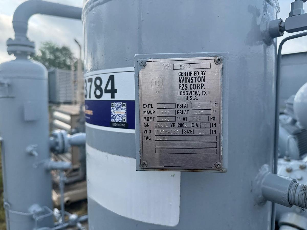 Used 2008 ETR Electric Reciprocating Natural Gas Compressor Skid with Aftercooler & Separator