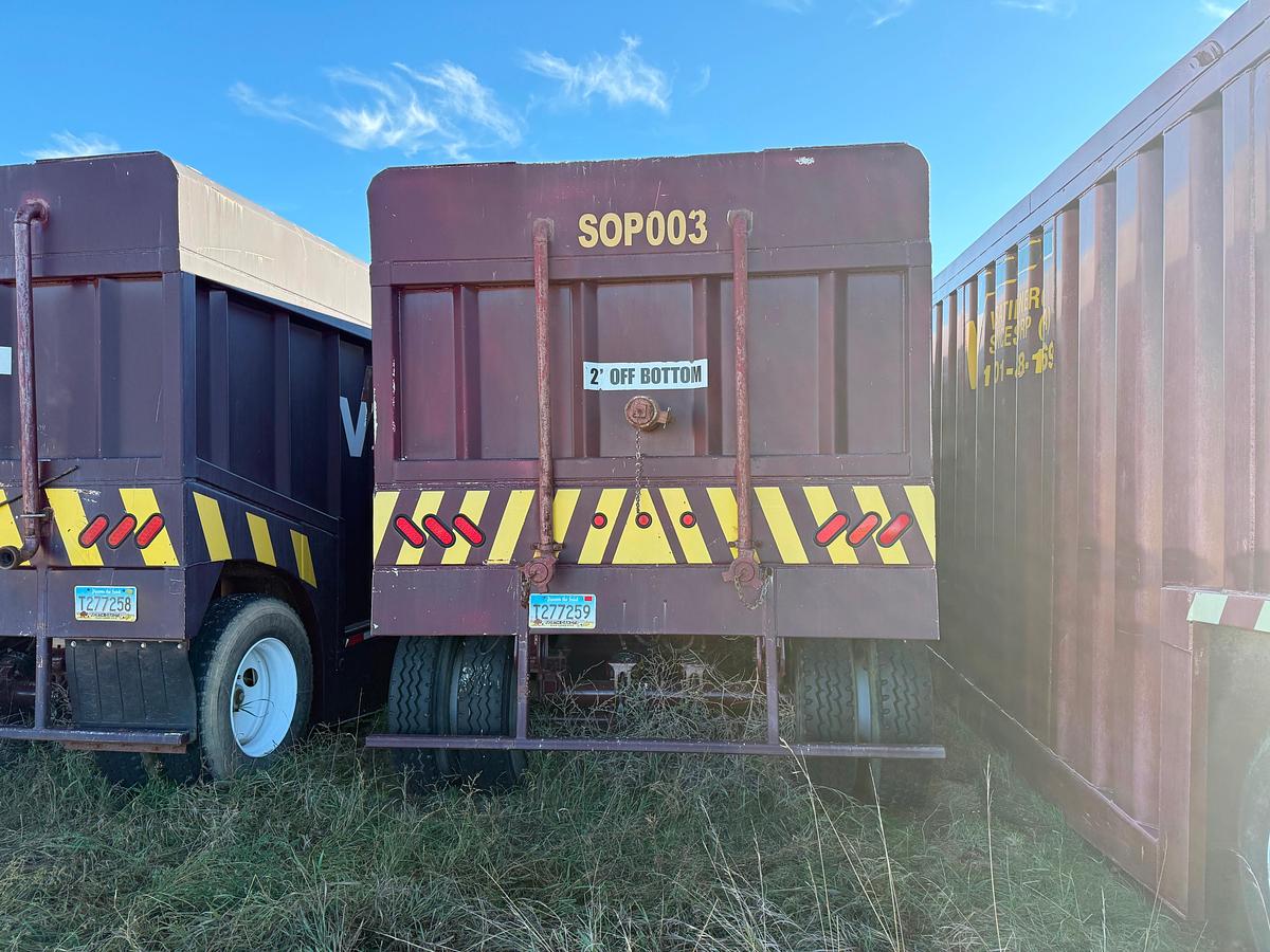 Used 340 BBLS Trailer Mounted Open Top Frac Tank