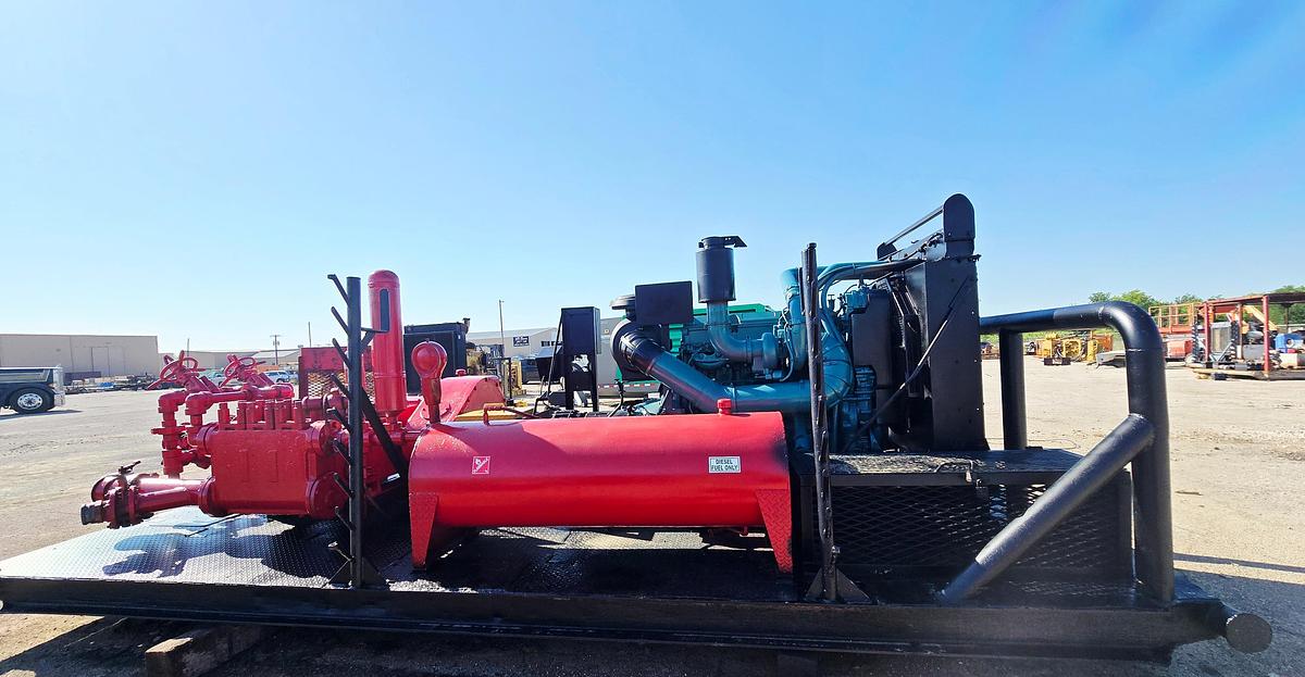 Used JWS 340 Triplex Pump PB Detroit 60 Series 14L, Skidded