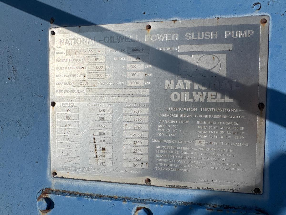 Used National Oilwell Power Slush Pump