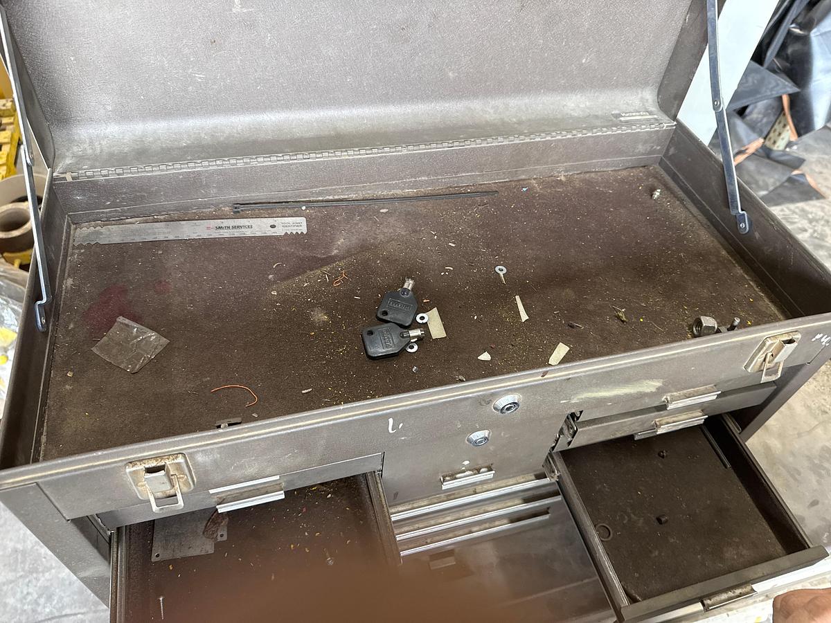 Used Kennedy Tool Box with Miscellaneous Tools
