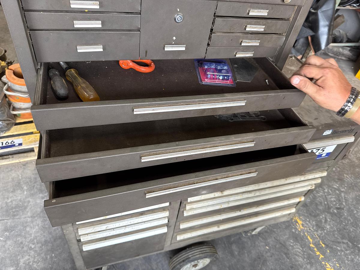 Used Kennedy Tool Box with Miscellaneous Tools