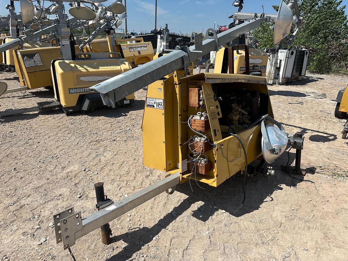 Used Allmand Night-Lite Pro nl8 8kw Light with Cat Engine, Inoperable, Missing Wheels.