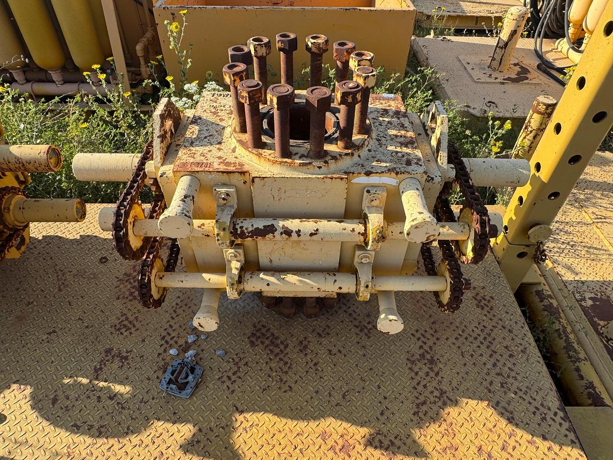 Used (2) TOWNSEND 7 1/16 Manual Double BOPs - Skid with Adjustable Height Work Platform - Tong Parts