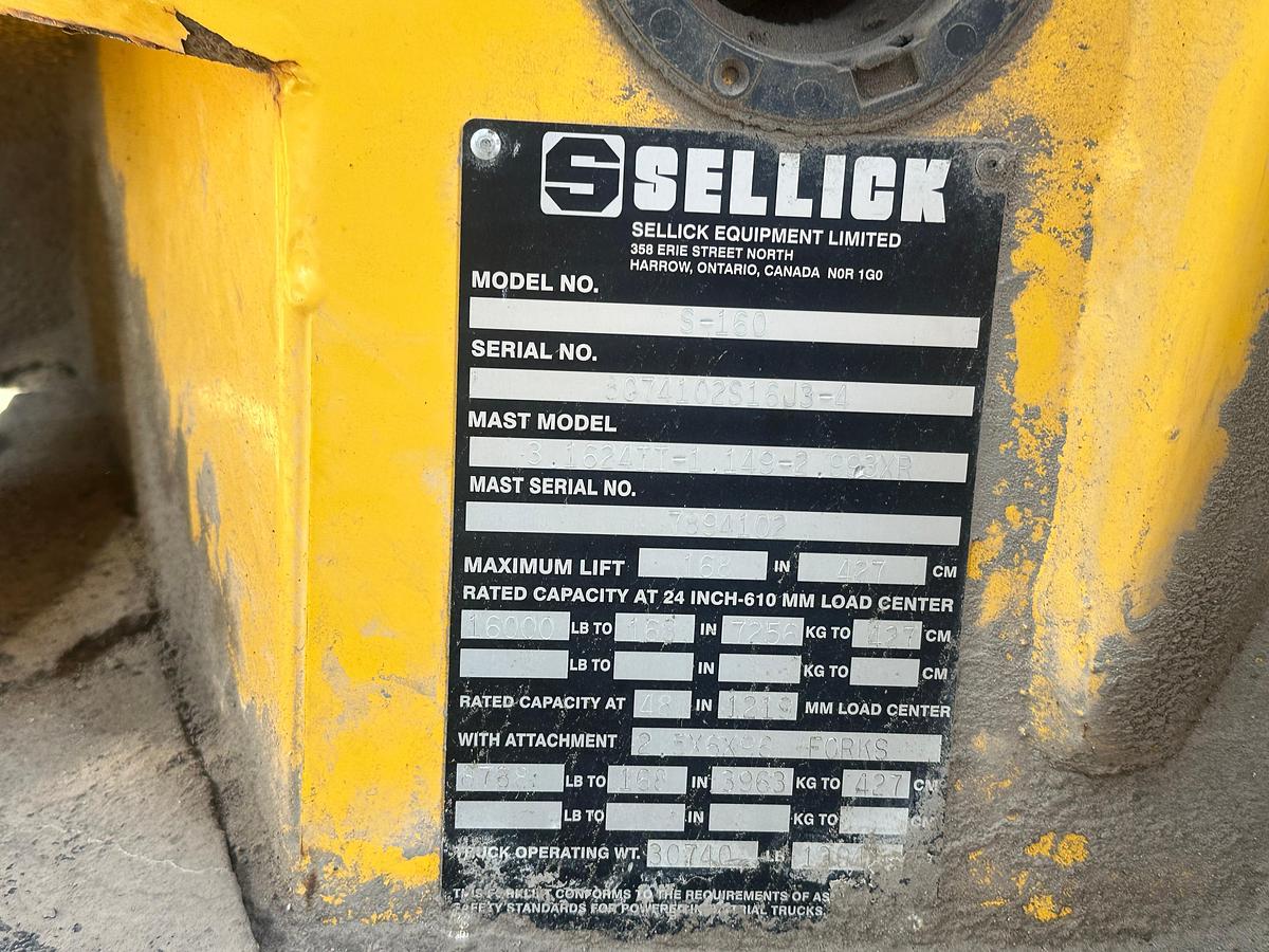 Used Sellick 10k lb Forklift