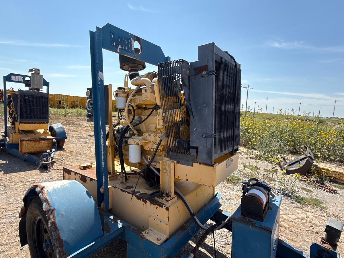 Used John Deere 4.5L Diesel Engine on a Trailer, Inoperable