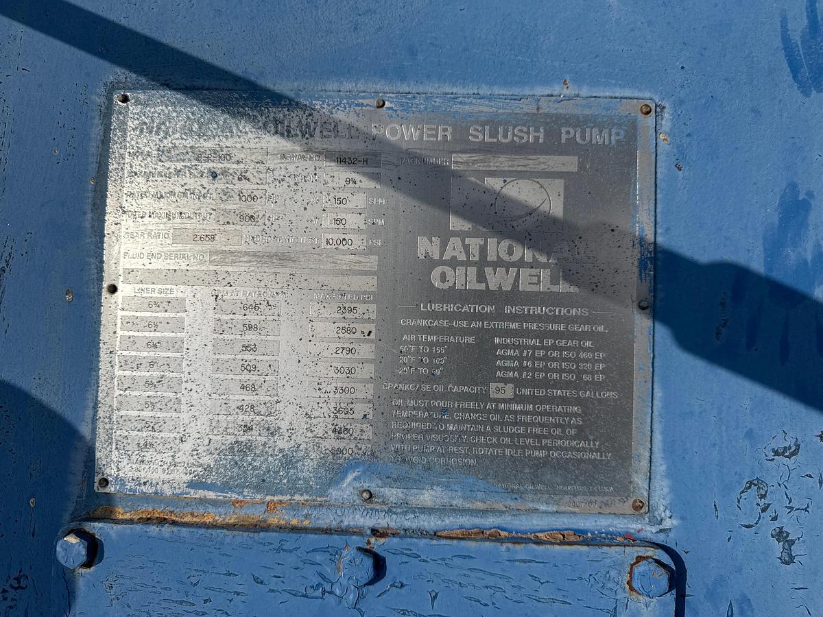 Used National Oilwell 9P-100 Triplex Mud Pump