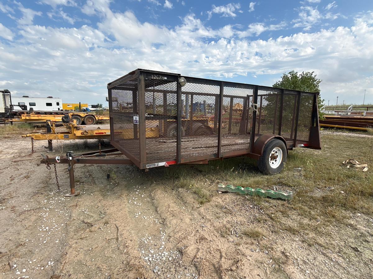 Used 14ft Single Axel Trash Trailer