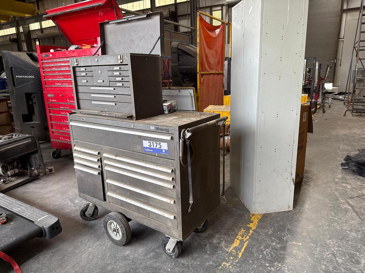 Used Kennedy Tool Box with Miscellaneous Tools