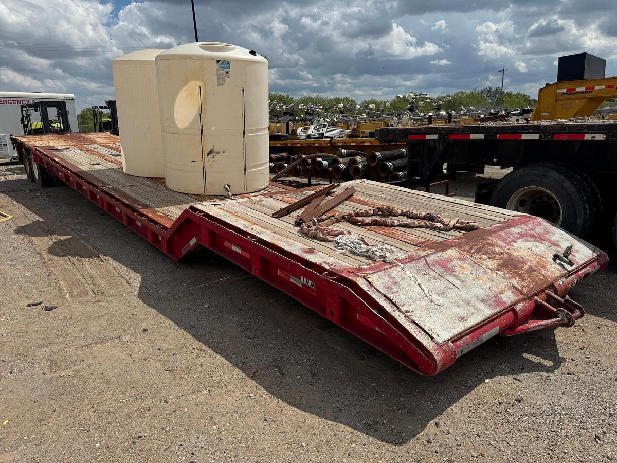 Used 45 Step Deck Trailer with Pop-Up Rollers - Rolling Tailboard